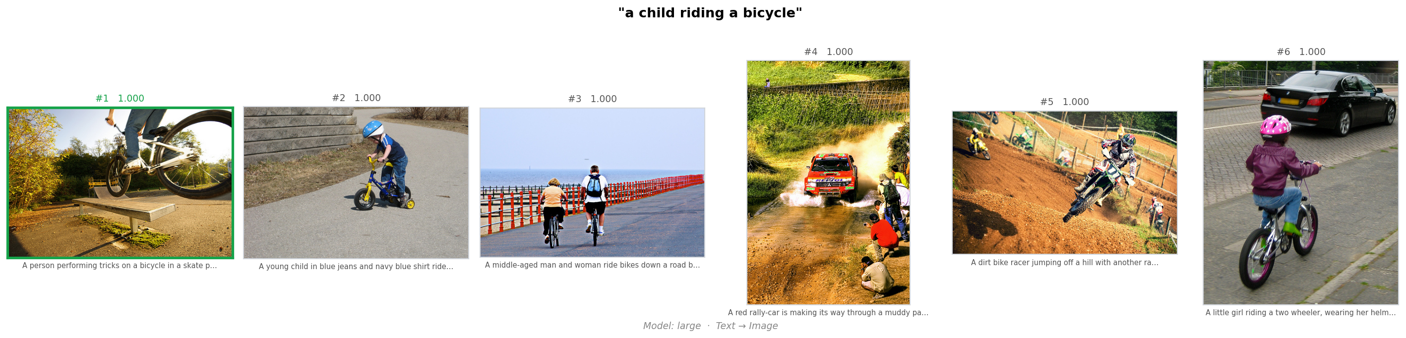 Query: a child riding a bicycle
